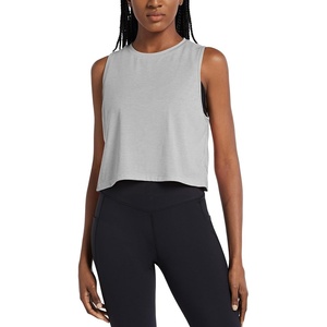 image:imagebaleaf Workout Tops for Womens Crop Athletic Gym Yoga Tank TopsHeather Gray