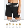 image:imagebaleaf Womens 5 7 Quick Dry High Waisted Swim Shorts with LinerBlack