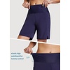 image:imagebaleaf Womens 5 7 Quick Dry High Waisted Swim Shorts with LinerDark Blue
