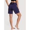 image:imagebaleaf Womens 5 7 Quick Dry High Waisted Swim Shorts with LinerDark Blue
