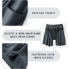 image:imagebaleaf Womens 5 7 Quick Dry High Waisted Swim Shorts with LinerDark Grey