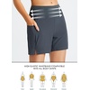 image:imagebaleaf Womens 5 7 Quick Dry High Waisted Swim Shorts with LinerDark Grey