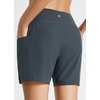 image:imagebaleaf Womens 5 7 Quick Dry High Waisted Swim Shorts with LinerDark Grey