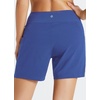 image:imagebaleaf Womens 5 7 Quick Dry High Waisted Swim Shorts with LinerDazzling Blue