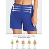 image:imagebaleaf Womens 5 7 Quick Dry High Waisted Swim Shorts with LinerDazzling Blue