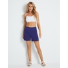 image:imagebaleaf Womens 5 7 Quick Dry High Waisted Swim Shorts with LinerDazzling Blue