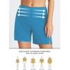 image:imagebaleaf Womens 5 7 Quick Dry High Waisted Swim Shorts with LinerElegant Blue