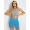 image:imagebaleaf Womens 5 7 Quick Dry High Waisted Swim Shorts with LinerElegant Blue