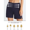 image:imagebaleaf Womens 5 7 Quick Dry High Waisted Swim Shorts with LinerNavy Blue