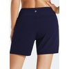 image:imagebaleaf Womens 5 7 Quick Dry High Waisted Swim Shorts with LinerNavy Blue