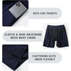 image:imagebaleaf Womens 5 7 Quick Dry High Waisted Swim Shorts with LinerNavy Blue