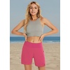 image:imagebaleaf Womens 5 7 Quick Dry High Waisted Swim Shorts with LinerPink
