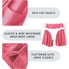 image:imagebaleaf Womens 5 7 Quick Dry High Waisted Swim Shorts with LinerPink