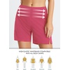image:imagebaleaf Womens 5 7 Quick Dry High Waisted Swim Shorts with LinerPink