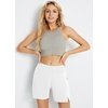 image:imagebaleaf Womens 5 7 Quick Dry High Waisted Swim Shorts with LinerWhite