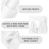 image:imagebaleaf Womens 5 7 Quick Dry High Waisted Swim Shorts with LinerWhite