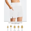 image:imagebaleaf Womens 5 7 Quick Dry High Waisted Swim Shorts with LinerWhite