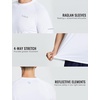 image:imagebaleaf Mens Running Shirts Quick Dry Workout Athletic TShirtA002white