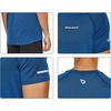 image:imagebaleaf Mens Running Shirts Quick Dry Workout Athletic TShirtA015heather Blue
