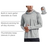image:imagebaleaf Mens UPF 50 Sun Hoodie Fishing with Face Mask Lightweight01gray