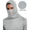 image:imagebaleaf Mens UPF 50 Sun Hoodie Fishing with Face Mask Lightweight01gray