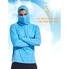 image:imagebaleaf Mens UPF 50 Sun Hoodie Fishing with Face Mask Lightweight02blue