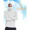 image:imagebaleaf Mens UPF 50 Sun Hoodie Fishing with Face Mask Lightweight03white
