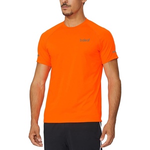 image:imagebaleaf Mens Running Shirts Quick Dry Workout Athletic TShirtA005fluorescent Orange