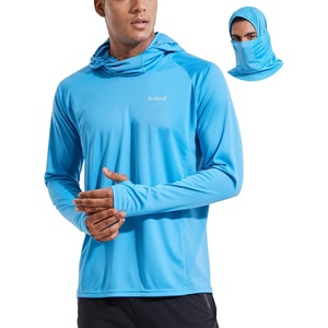image:imagebaleaf Mens UPF 50 Sun Hoodie Fishing with Face Mask Lightweight02blue