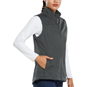 image:imagebaleaf Womens Lightweight Running Vest Sleeveless Softshell JacketGray
