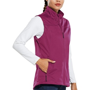 image:imagebaleaf Womens Lightweight Running Vest Sleeveless Softshell JacketRouge