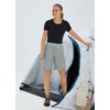 image:imagebaleaf Womens Hiking Bermuda Long Shorts Quick Dry Cargo with Pockets11 Inch Frost Grey