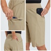 image:imagebaleaf Womens Hiking Bermuda Long Shorts Quick Dry Cargo with Pockets11 Inch Khaki