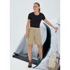 image:imagebaleaf Womens Hiking Bermuda Long Shorts Quick Dry Cargo with Pockets11 Inch Khaki