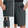 image:imagebaleaf Womens Hiking Bermuda Long Shorts Quick Dry Cargo with Pockets9 Inch Dark Grey