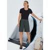 image:imagebaleaf Womens Hiking Bermuda Long Shorts Quick Dry Cargo with Pockets9 Inch Dark Grey