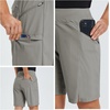 image:imagebaleaf Womens Hiking Bermuda Long Shorts Quick Dry Cargo with Pockets9 Inch Grey