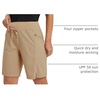 image:imagebaleaf Womens Hiking Bermuda Long Shorts Quick Dry Cargo with Pockets9 Inch Khaki