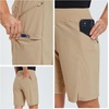 image:imagebaleaf Womens Hiking Bermuda Long Shorts Quick Dry Cargo with Pockets9 Inch Khaki