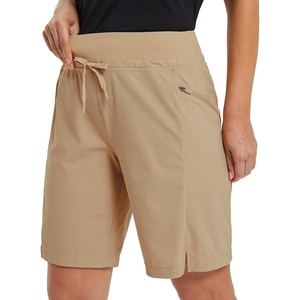 image:imagebaleaf Womens Hiking Bermuda Long Shorts Quick Dry Cargo with Pockets9 Inch Khaki