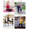 image:imagebaleaf Girls Leggings Dance Tights Yoga Pants with Pocket Preppy Clothes Kids Teen Running Athletic Workout BalletBlack