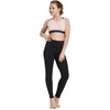 image:imagebaleaf Girls Leggings Dance Tights Yoga Pants with Pocket Preppy Clothes Kids Teen Running Athletic Workout BalletBlack