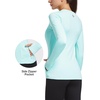 image:imagebaleaf Thermal Shirts for Women Long Sleeve Fleece Tops Winter RunningAqua
