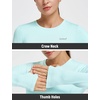 image:imagebaleaf Thermal Shirts for Women Long Sleeve Fleece Tops Winter RunningAqua
