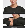 image:imagebaleaf Thermal Shirts for Women Long Sleeve Fleece Tops Winter RunningArmy Green