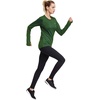 image:imagebaleaf Thermal Shirts for Women Long Sleeve Fleece Tops Winter RunningArmy Green