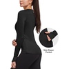 image:imagebaleaf Thermal Shirts for Women Long Sleeve Fleece Tops Winter RunningBlack
