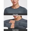 image:imagebaleaf Thermal Shirts for Women Long Sleeve Fleece Tops Winter RunningGray