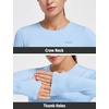 image:imagebaleaf Thermal Shirts for Women Long Sleeve Fleece Tops Winter RunningLight Blue