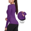 image:imagebaleaf Thermal Shirts for Women Long Sleeve Fleece Tops Winter RunningPurple